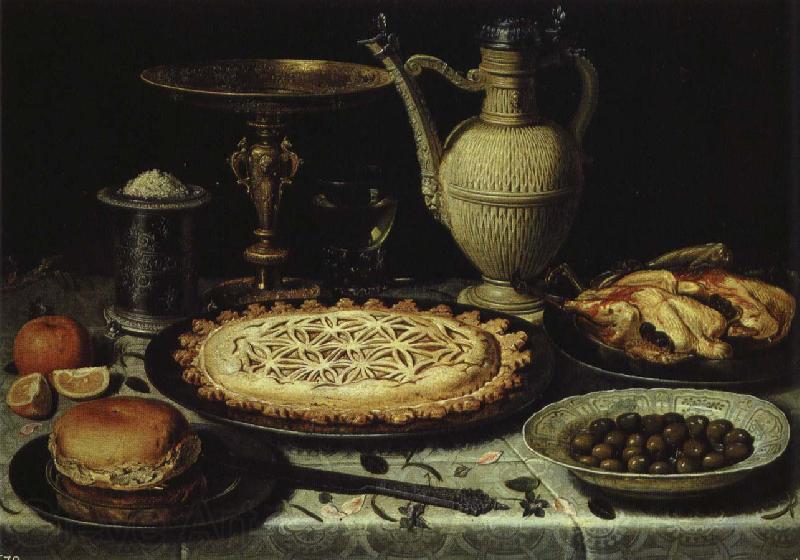 PEETERS, Clara bord med paj,vit och oliver Norge oil painting art